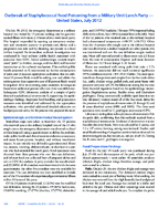 Outbreak of Staphylococcal Food Poisoning from a Military Unit Lunch Party  United States July 2012