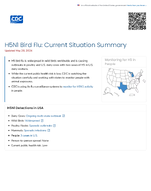 H5N1 bird flu  current situation summary