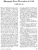 Rheumatic fever prevention in Utah