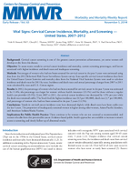 Morbidity and Mortality Weekly Report MMWR  Early Release  Vol 63 November 5 2014