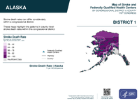 AK Congressional District 01 Stroke and Federally Qualified Health Centers Map 119th Congress