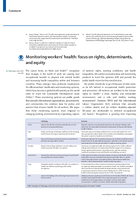 Monitoring Workers Health Focus on Rights Determinants and Equity