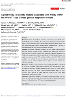 A Pilot Study to Identify Factors Associated with Frailty Within the World Trade Center General Responder Cohort