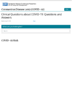Clinical questions about COVID19  questions and answers