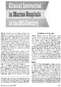 Clinical instruction in marine hospitals in the 19th century