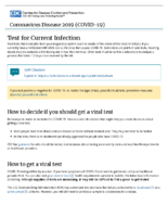 Test for Current Infection May 10 2020