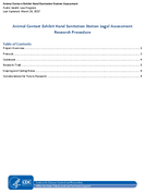 Animal Contact Exhibit Hand Sanitation Station Legal Assessment Research Procedure