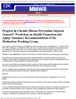 Surgeon Generals Workshop on Health Promotion and Aging  summary recommendations of the Medication Working Group