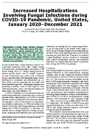 Increased Hospitalizations Involving Fungal Infections during COVID19 Pandemic United States January 2020December 2021