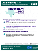CDCs Investments to Combat Antibiotic Resistance Threats Houston TX Fiscal Year 2023
