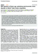 MRI Signature of Brain Age Underlying PostTraumatic Stress Disorder in World Trade Center Responders