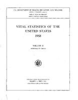 Vital Statistics of the United States 1958 Volume II