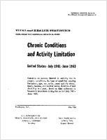 Chronic conditions and activity limitation United States July 1961June 1963
