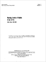 Hearing levels of adults by age and sex United States 19601962