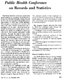 Public Health Conference on Records and Statistics