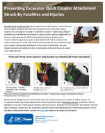 Preventing Excavator Quick Coupler Attachment Struckby Fatalities and Injuries