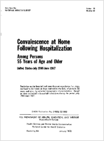 Convalescence at Home Following Hospitalization Among Persons 55 Years of Age and Older United StatesJuly 1966June 1967