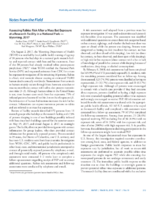 Notes From the Field Assessing Rabies Risk After a Mass Bat Exposure at a Research Facility in a National Park  Wyoming 2017