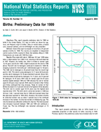 Births Preliminary Data for 1999