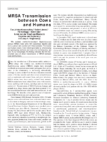 MRSA Transmission between Cows and Humans