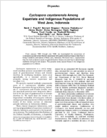 Cyclospora cayetanensis among expatriate and indigenous populations of West Java Indonesia