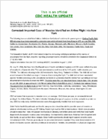 Corrected Imported Case of Measles Identified on Airline Flight into New York Monday August 02 2004 1840 EDT 640 PM EDT