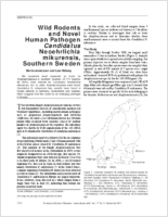 Wild Rodents and Novel Human Pathogen Candidatus Neoehrlichia mikurensis Southern Sweden
