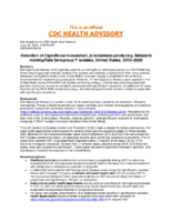 Detection of CiprofloxacinResistant LactamaseProducing Neisseria meningitidis Serogroup Y Isolates United States 20192020 June 18 2020 100 PM ET
