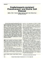 Cephalosporinresistant Pneumococci and Sickle Cell Disease