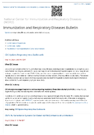 Immunization and Respiratory Diseases Bulletin