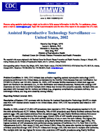 Assisted Reproductive Technology Surveillance  United States 2002