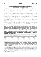 Adult Blood Lead Epidemiology and Surveillance  United States Third Quarter 1995
