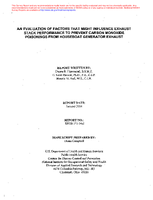 An Evaluation of Factors That Might Influence Exhaust Stack Performance to Prevent Carbon Monoxide Poisonings from Houseboat Generator Exhaust