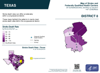 TX Congressional District 08 Stroke and Federally Qualified Health Centers Map 119th Congress