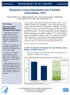 Residents Living in Residential Care Facilities United States 2010