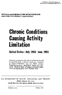 Chronic Conditions Causing  Activity Limitation United States July 1963June 1965