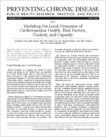 Modeling the Local Dynamics of Cardiovascular Health Risk Factors Context and Capacity