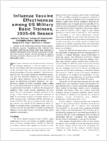 Influenza Vaccine Effectiveness among US Military Basic Trainees 200506 Season