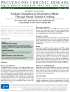 Sodium Reduction in Distributive Meals Through SpeedScratch Cooking