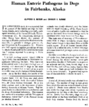 Human Enteric Pathogens In Dogs In Fairbanks Alaska
