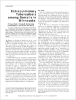 Extrapulmonary Tuberculosis among Somalis in Minnesota1