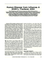 Human Disease from Influenza A H5N1 Thailand 2004