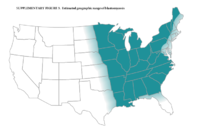 Surveillance for Coccidioidomycosis Histoplasmosis and Blastomycosis  United States 2019 Supplementary Figure 3  Estimated geographic range of blastomycosis