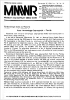 Morbidity and Mortality Weekly Report MMWR September 25 1981  Vol 30  No 37