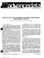 Summary Data From the National Inventory of Pharmacists United States 197879