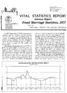Advance report Final marriage statistics 1977