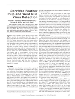 Corvidae Feather Pulp and West Nile Virus Detection