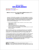 National Influenza Vaccination Week NIVW November 27thDecember 3rd 2006 November 11 2006 1351 EST 0151 PM EST