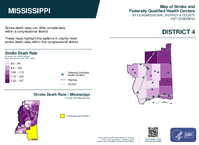 MS Congressional District 04 Stroke and Federally Qualified Health Centers Map 119th Congress
