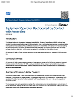 Equipment Operator Electrocuted by Contact with Power Line FACE 8904